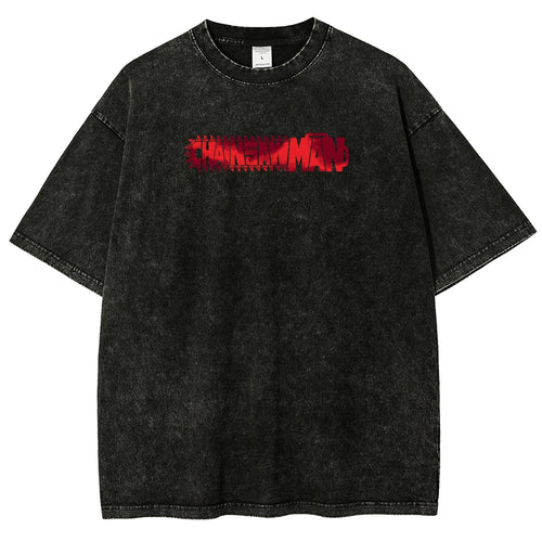 Chainsaw Man Unisex Fit Washed T-Shirt 2510002317