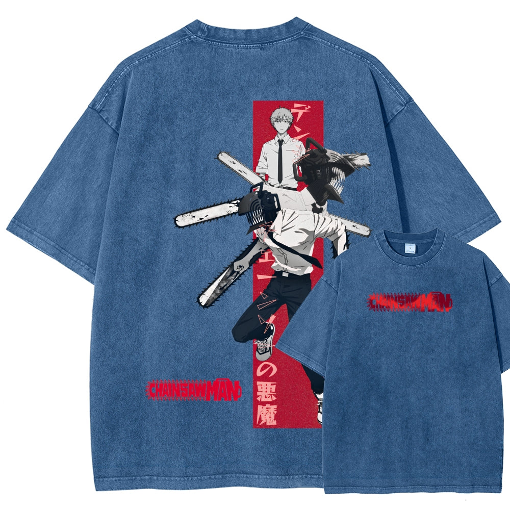Chainsaw Man Unisex Fit Washed T-Shirt 2510002317