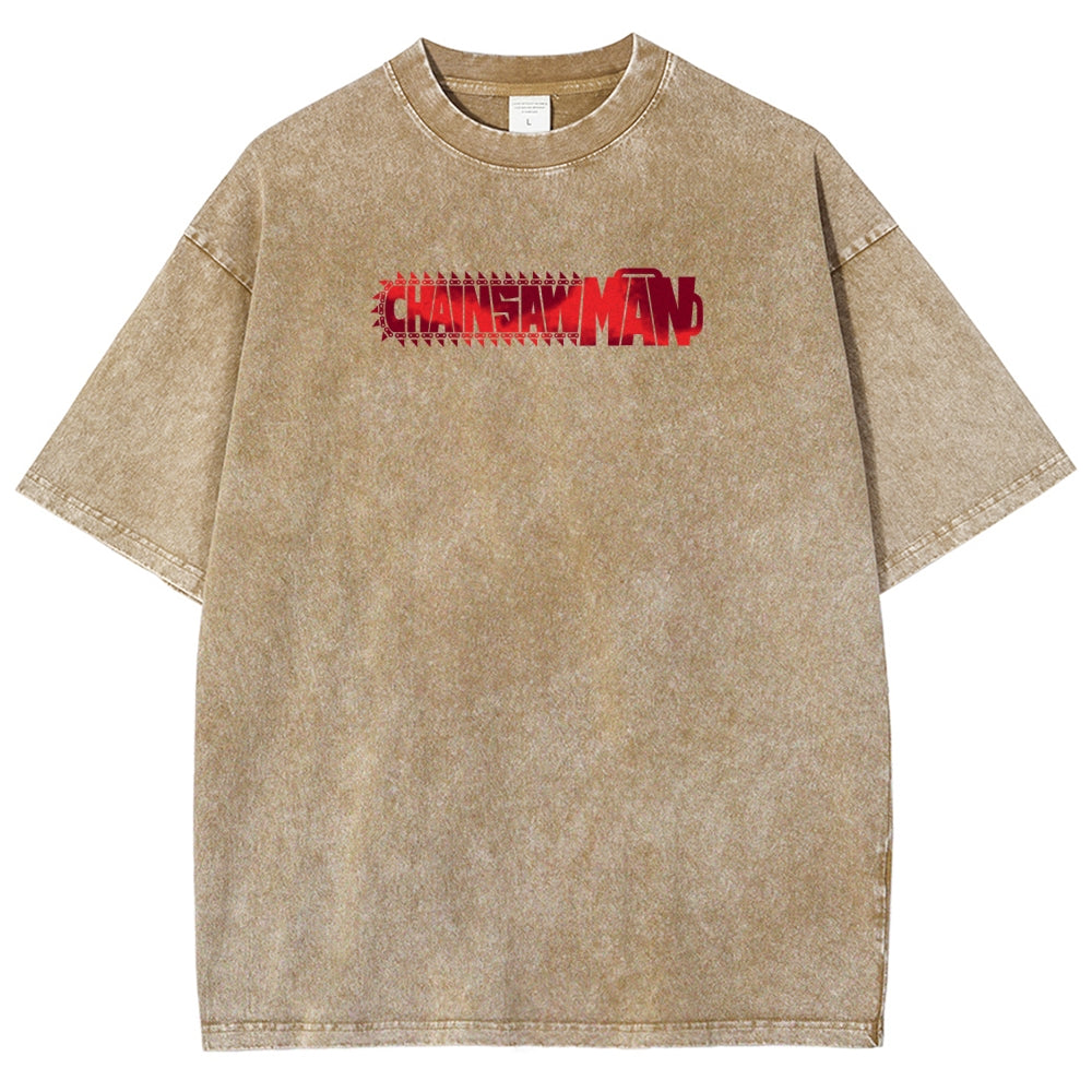 Chainsaw Man Unisex Fit Washed T-Shirt 2510002317