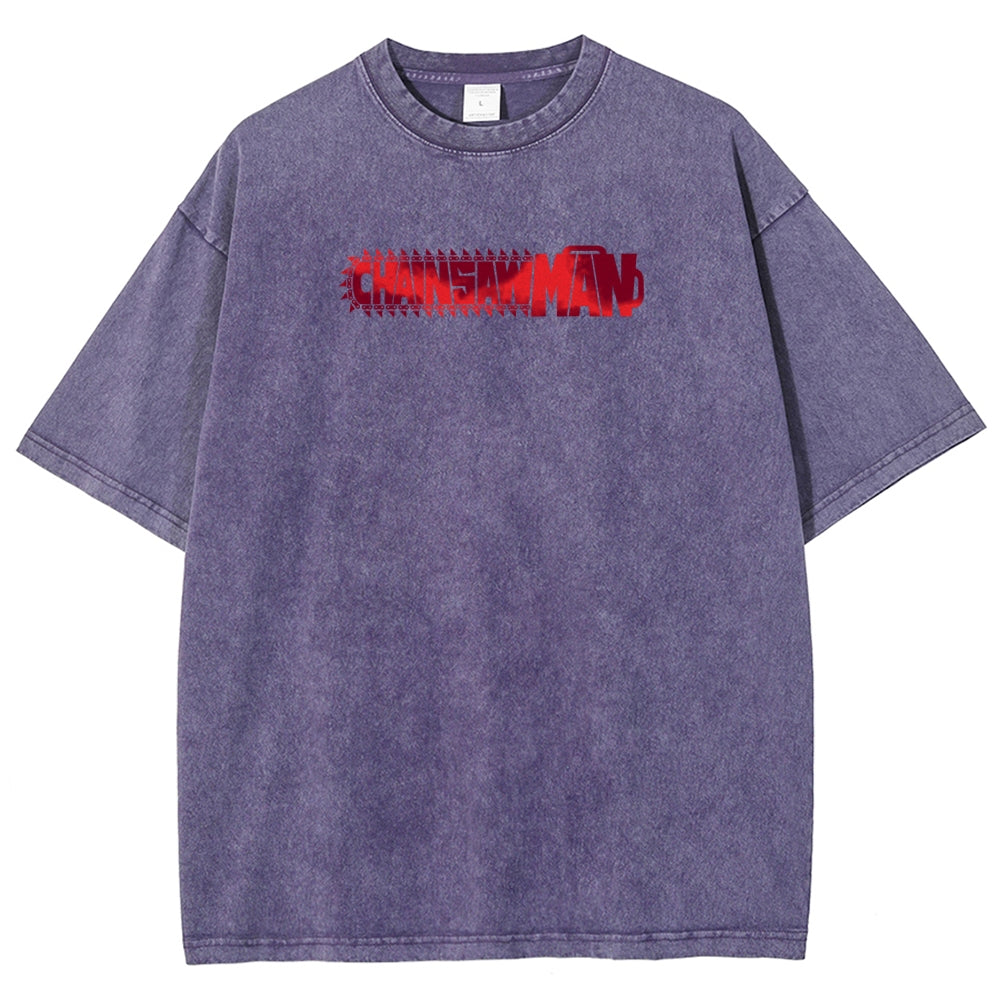 Chainsaw Man Unisex Fit Washed T-Shirt 2510002317