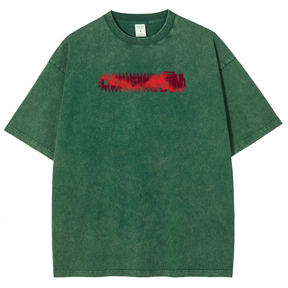 Chainsaw Man Unisex Fit Washed T-Shirt 2510002317