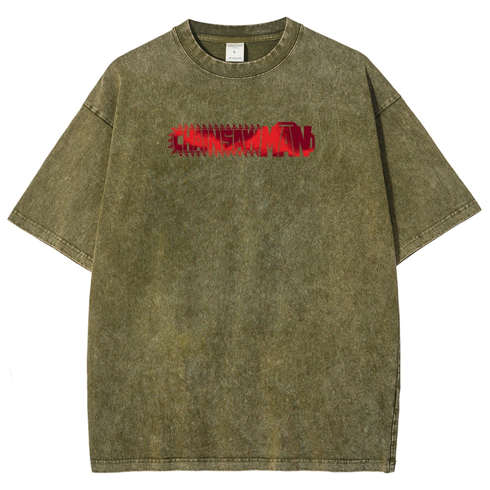 Chainsaw Man Unisex Fit Washed T-Shirt 2510002317