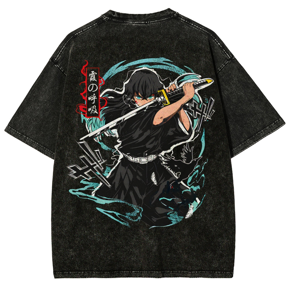 Demon Slayer Unisex Fit Washed T-Shirt 2510002532