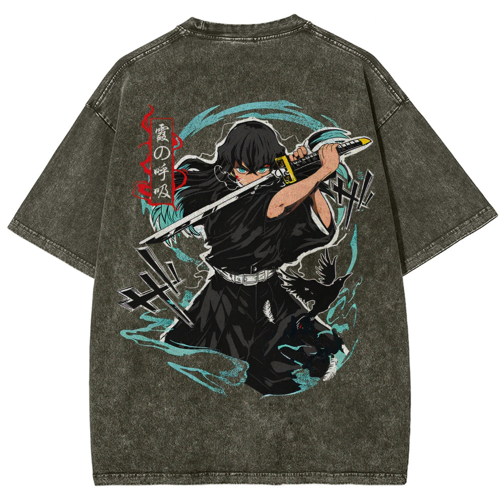 Demon Slayer Unisex Fit Washed T-Shirt 2510002532