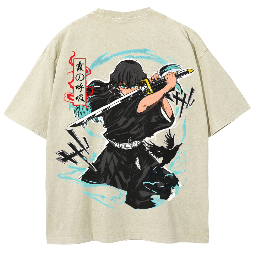 Demon Slayer Unisex Fit Washed T-Shirt 2510002532