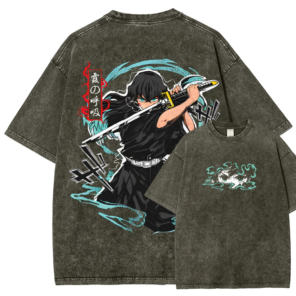 Demon Slayer Unisex Fit Washed T-Shirt 2510002532