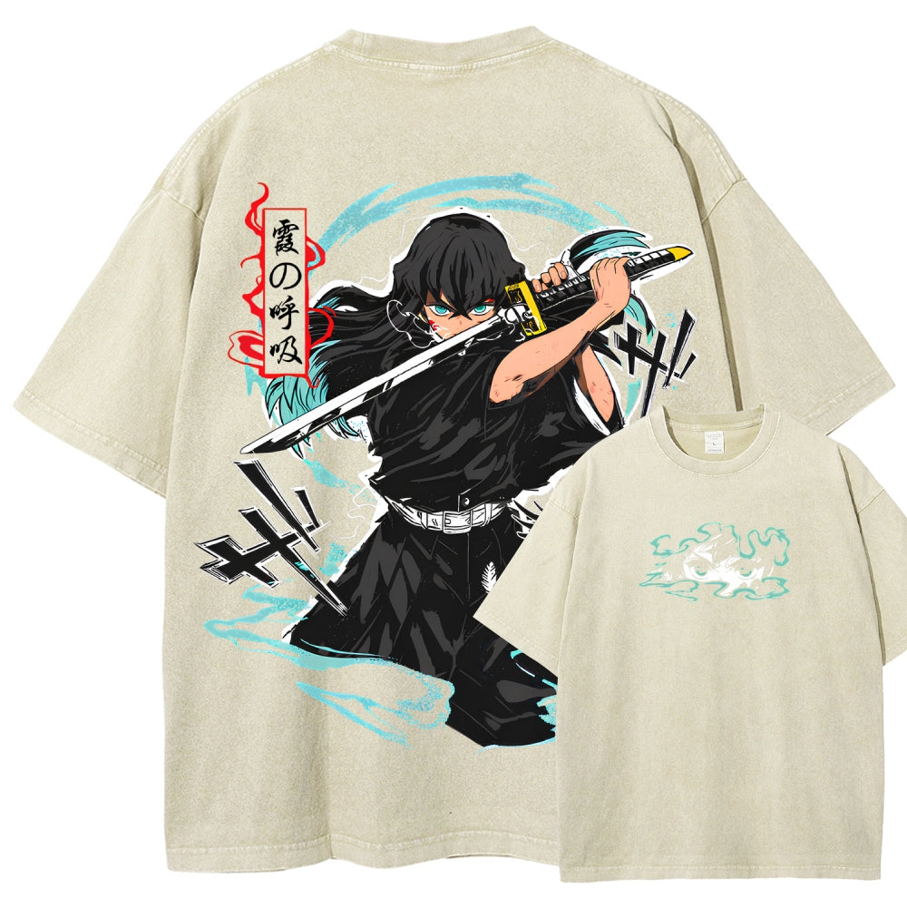 Demon Slayer Unisex Fit Washed T-Shirt 2510002532