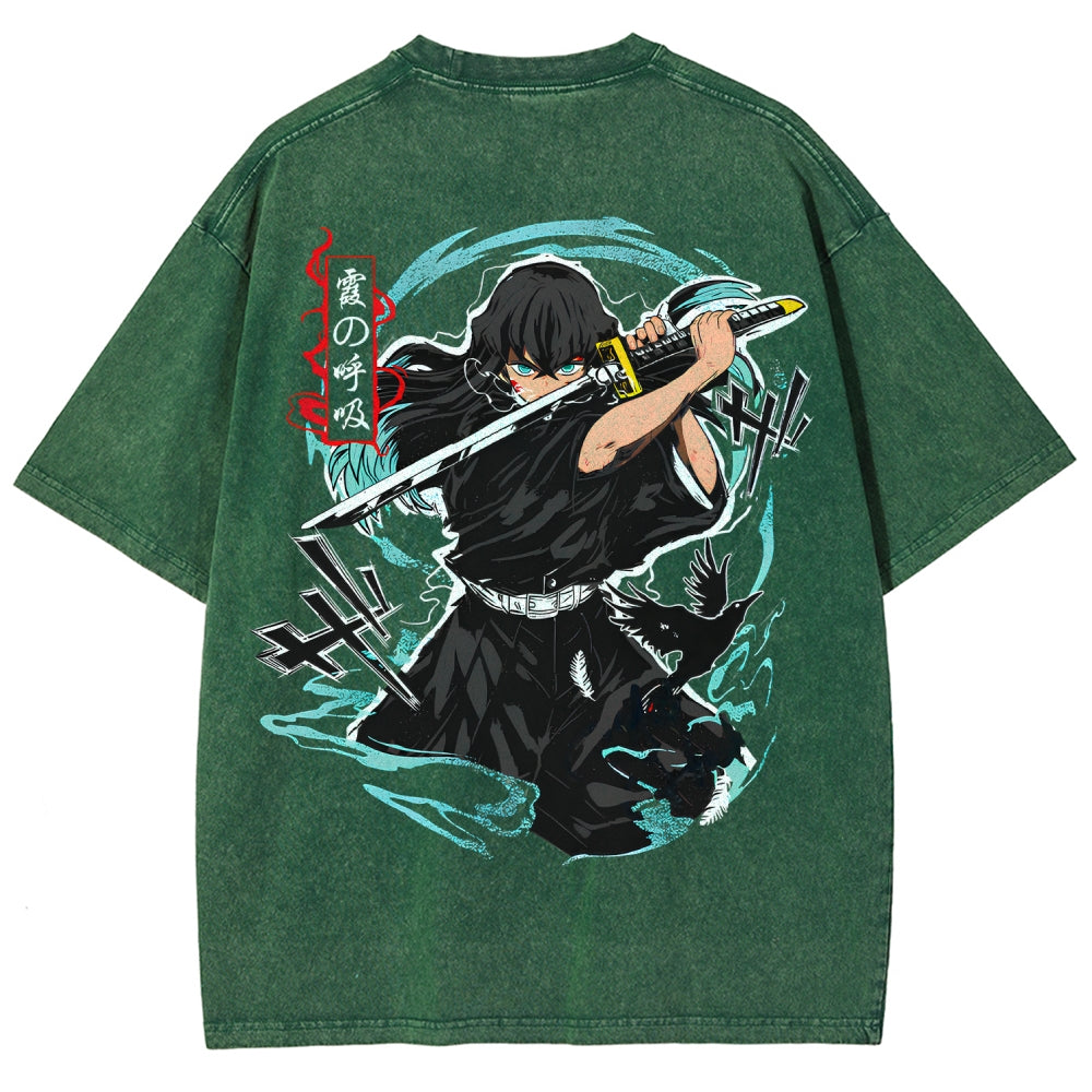 Demon Slayer Unisex Fit Washed T-Shirt 2510002532
