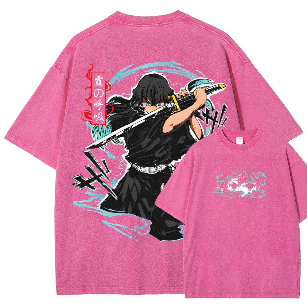 Demon Slayer Unisex Fit Washed T-Shirt 2510002532