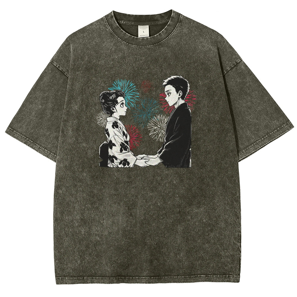 Demon Slayer Unisex Fit Washed T-Shirt 2510002535