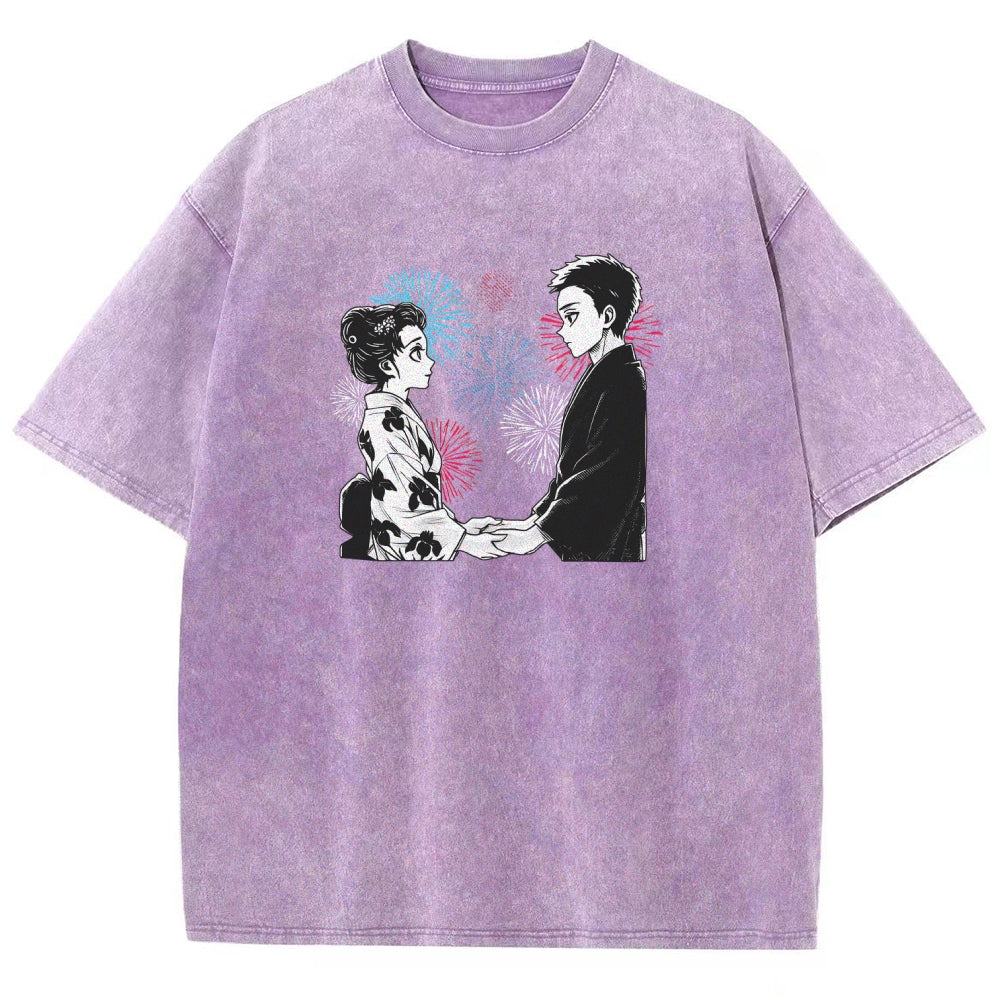 Demon Slayer Unisex Fit Washed T-Shirt 2510002535