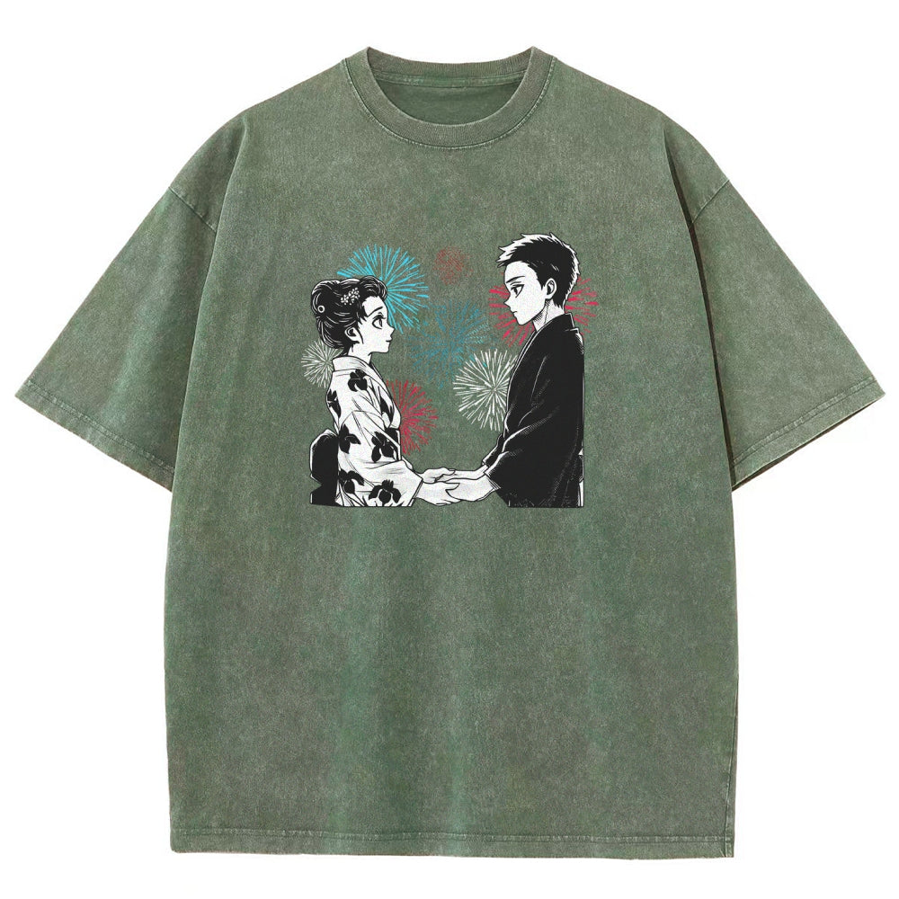 Demon Slayer Unisex Fit Washed T-Shirt 2510002535