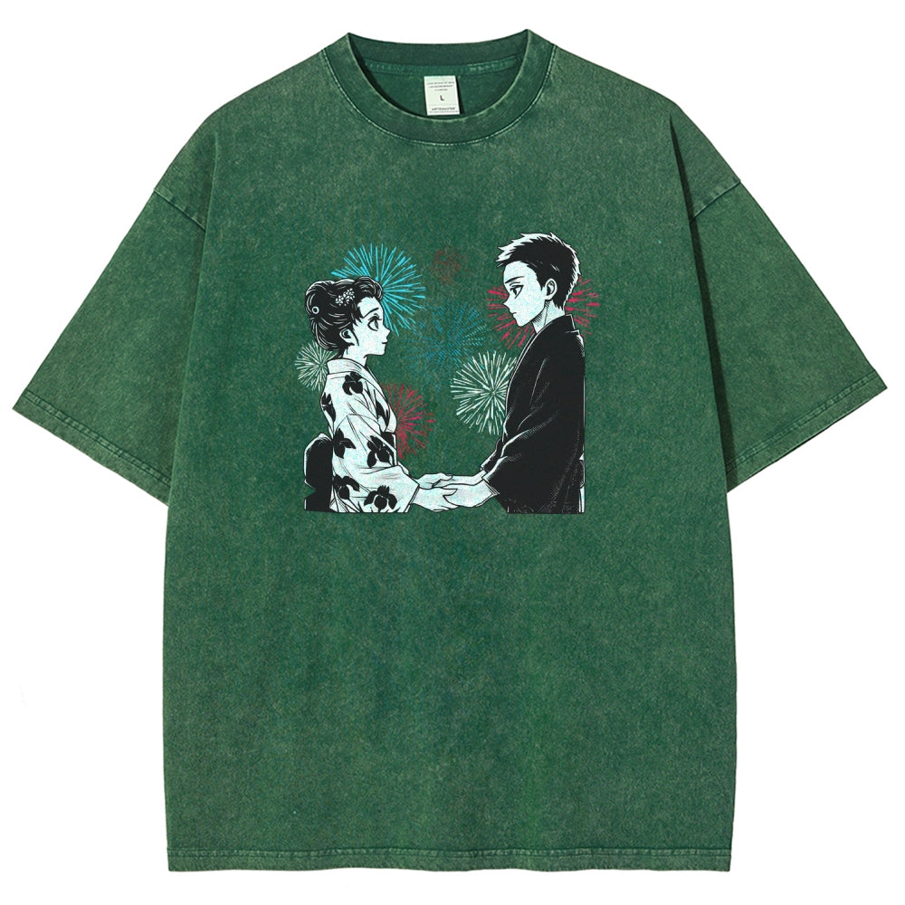 Demon Slayer Unisex Fit Washed T-Shirt 2510002535