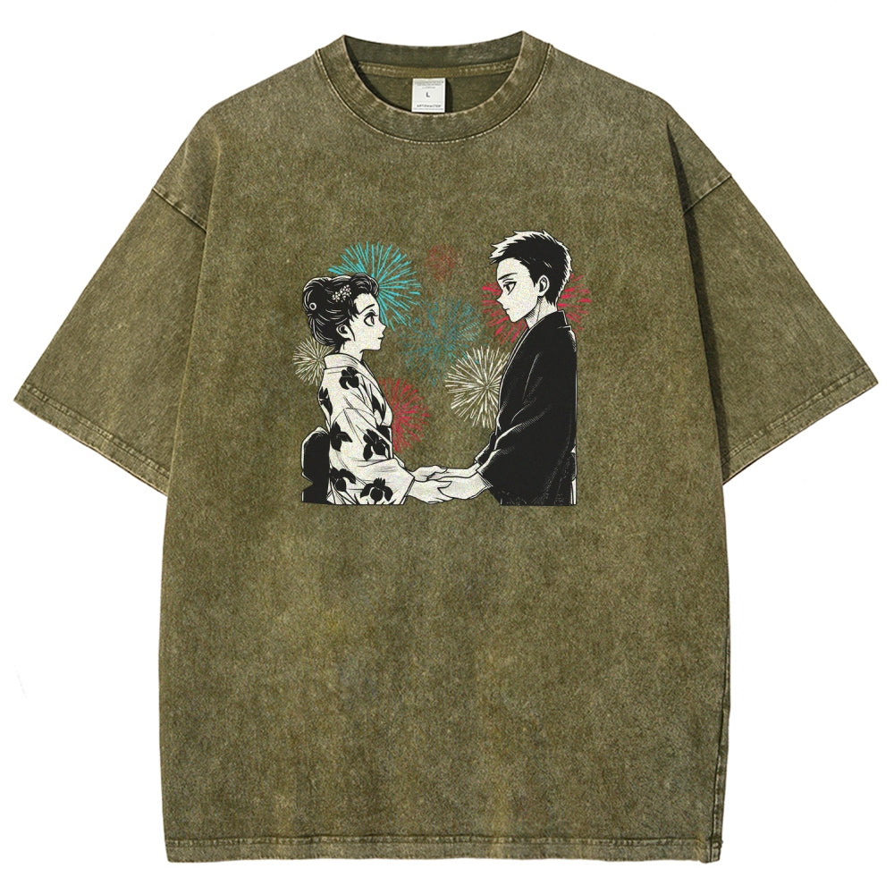 Demon Slayer Unisex Fit Washed T-Shirt 2510002535