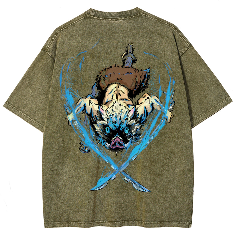 Demon Slayer Unisex Fit Washed T-Shirt 2510002542