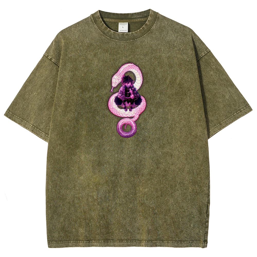 Demon Slayer Unisex Fit Washed T-Shirt 2510002547