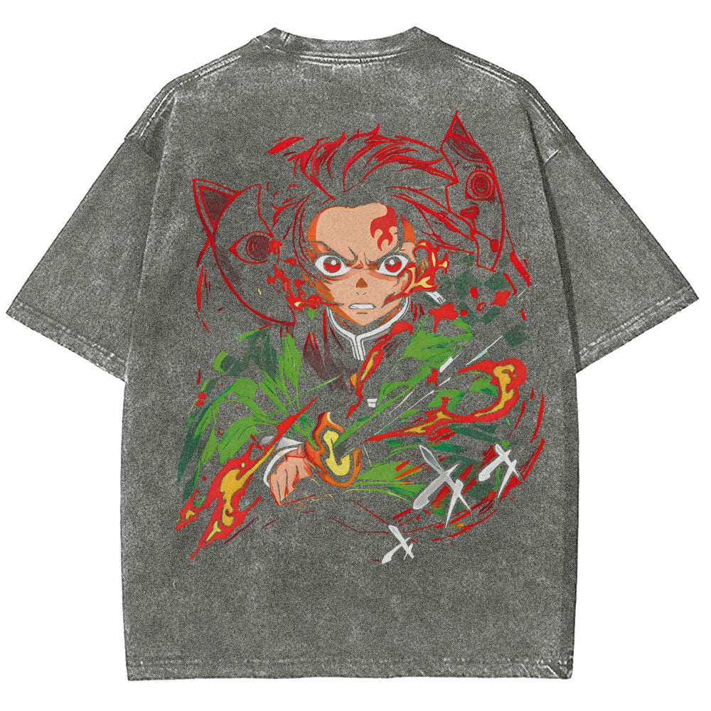 Demon Slayer Unisex Fit Washed T-Shirt 2510002585