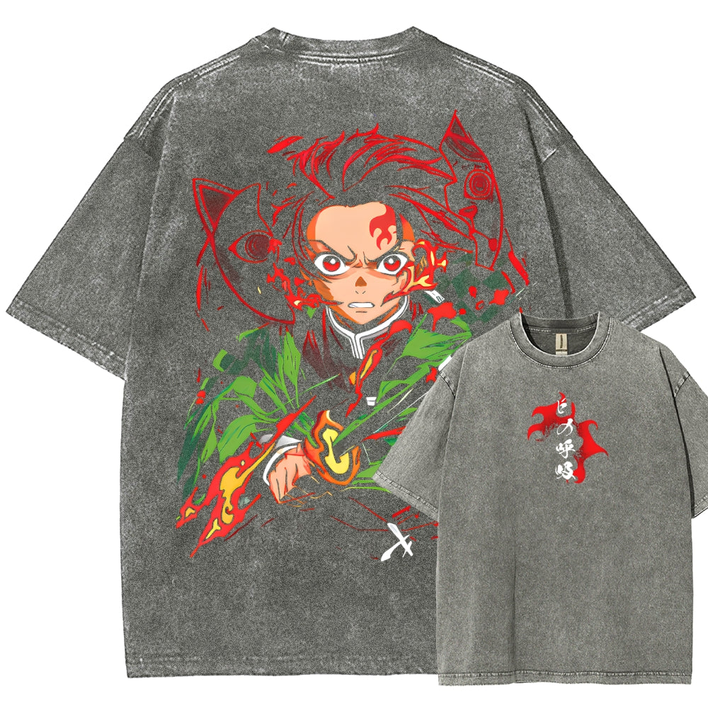 Demon Slayer Unisex Fit Washed T-Shirt 2510002585