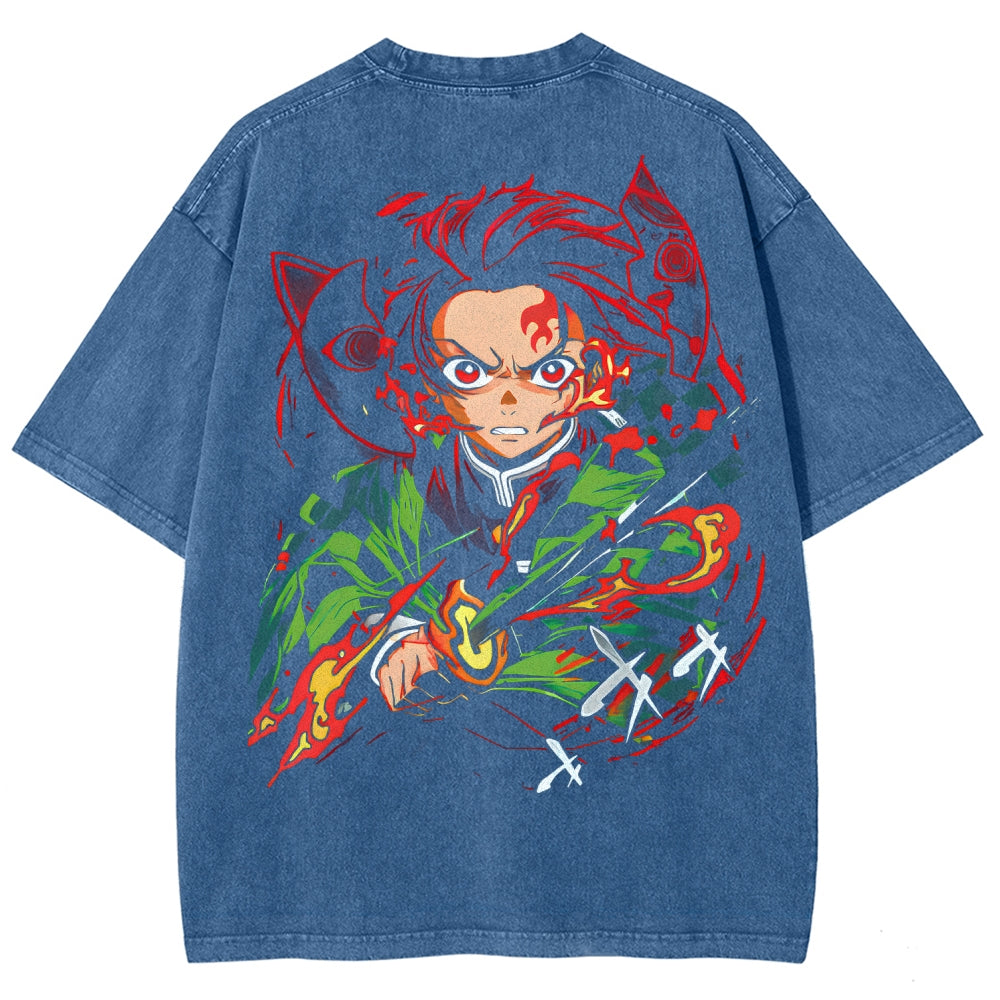Demon Slayer Unisex Fit Washed T-Shirt 2510002585