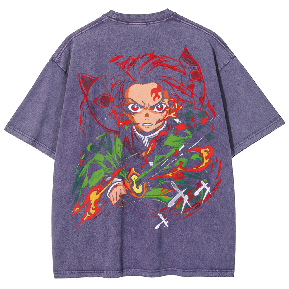 Demon Slayer Unisex Fit Washed T-Shirt 2510002585
