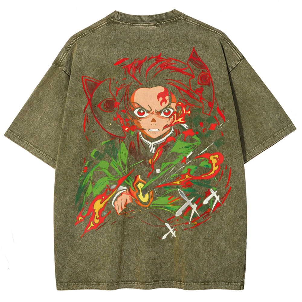 Demon Slayer Unisex Fit Washed T-Shirt 2510002585