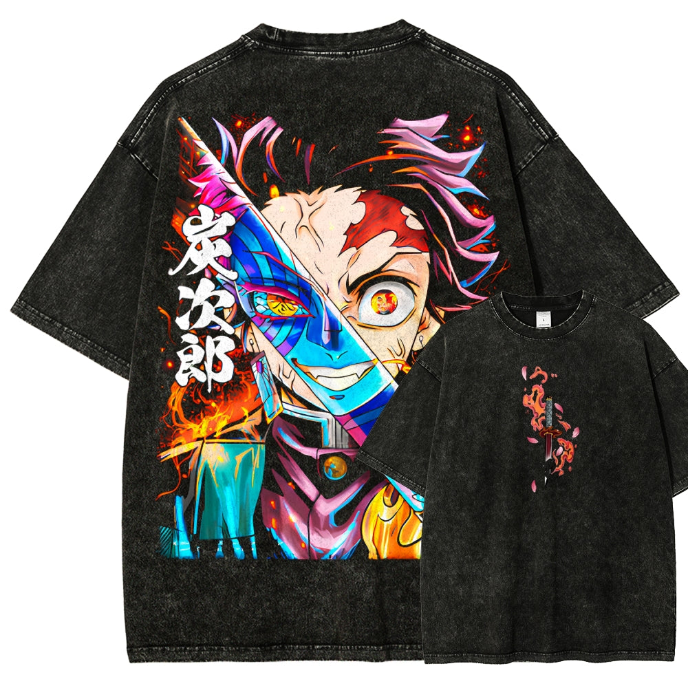 Demon Slayer Unisex Fit Washed T-Shirt 2510002604
