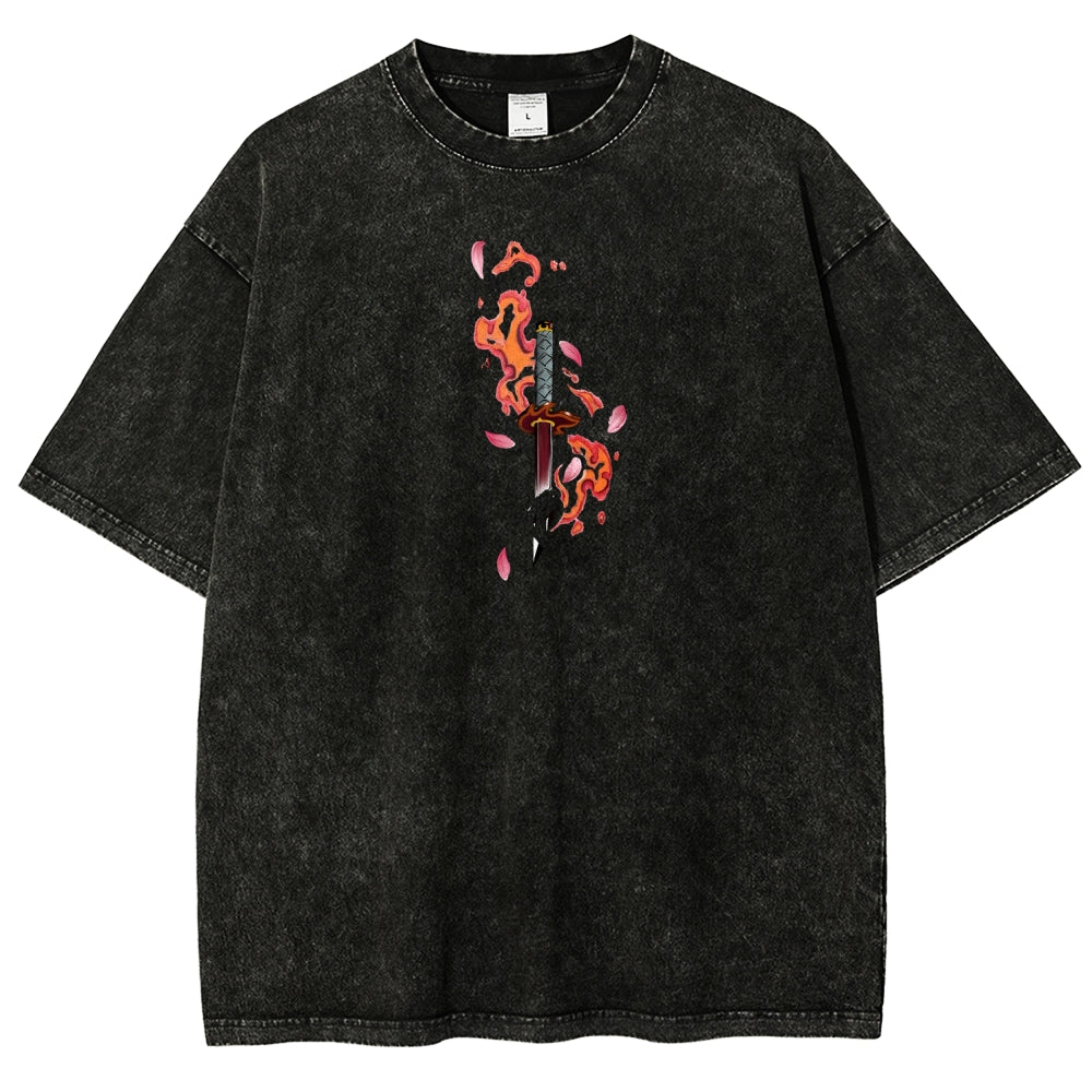 Demon Slayer Unisex Fit Washed T-Shirt 2510002604
