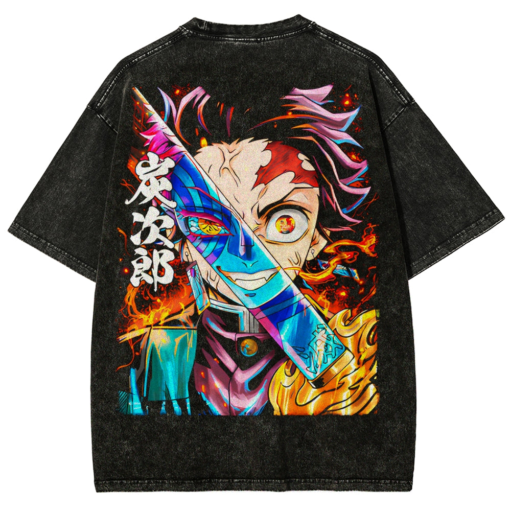 Demon Slayer Unisex Fit Washed T-Shirt 2510002604