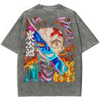 Demon Slayer Unisex Fit Washed T-Shirt 2510002604