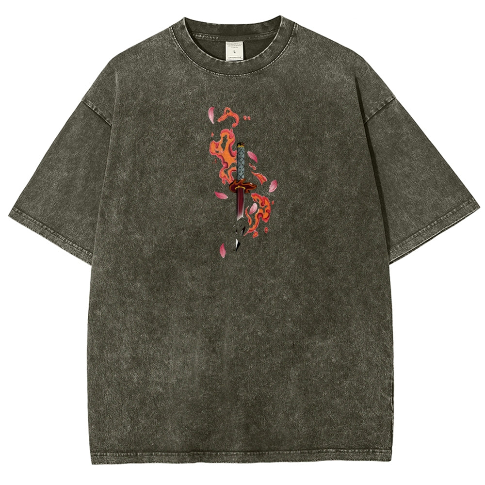 Demon Slayer Unisex Fit Washed T-Shirt 2510002604