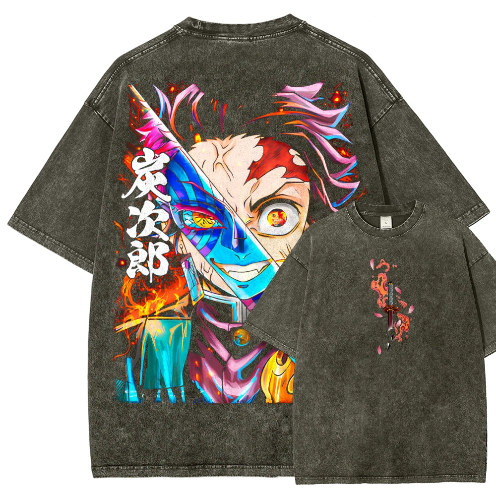 Demon Slayer Unisex Fit Washed T-Shirt 2510002604