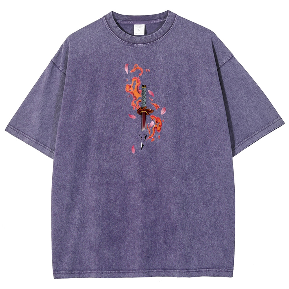 Demon Slayer Unisex Fit Washed T-Shirt 2510002604