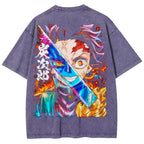 Demon Slayer Unisex Fit Washed T-Shirt 2510002604