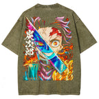 Demon Slayer Unisex Fit Washed T-Shirt 2510002604