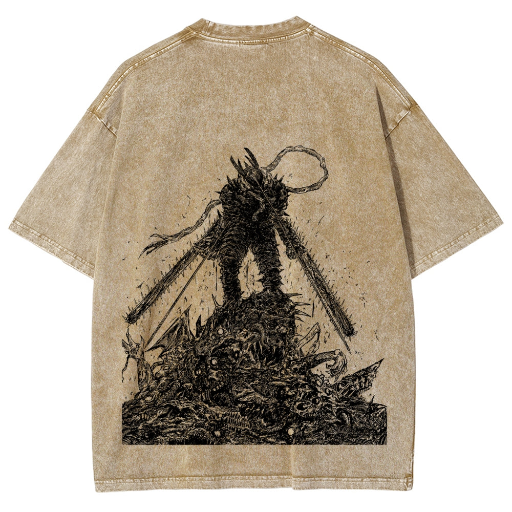 Chainsaw Man Unisex Fit Washed T-Shirt 2510003381