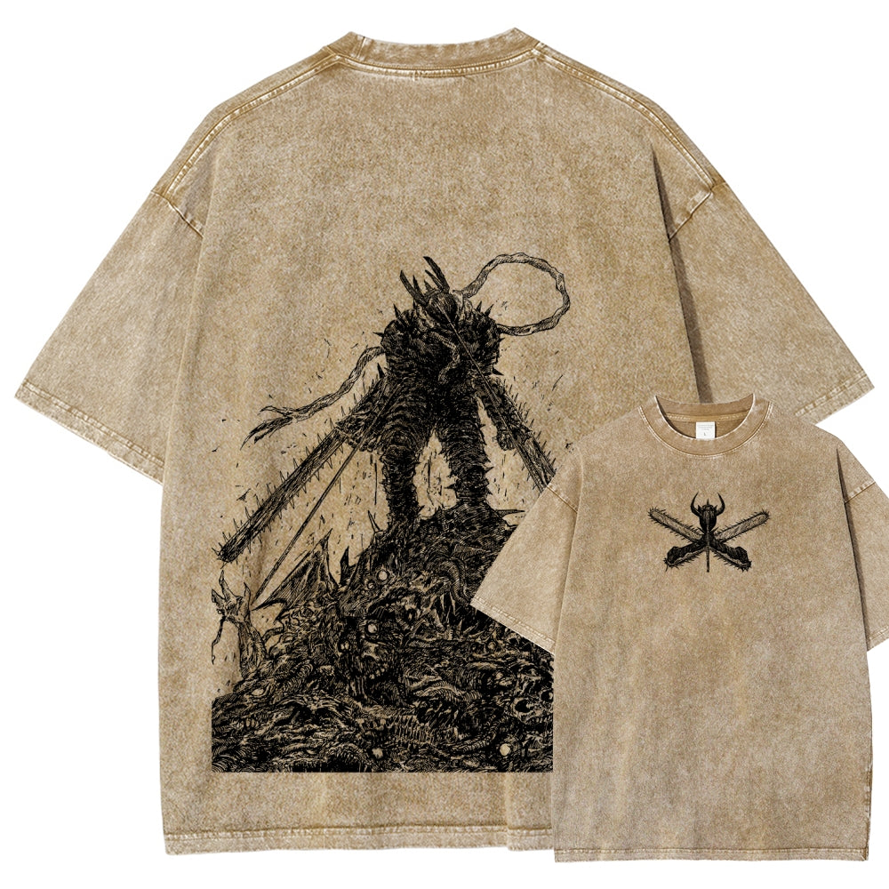 Chainsaw Man Unisex Fit Washed T-Shirt 2510003381
