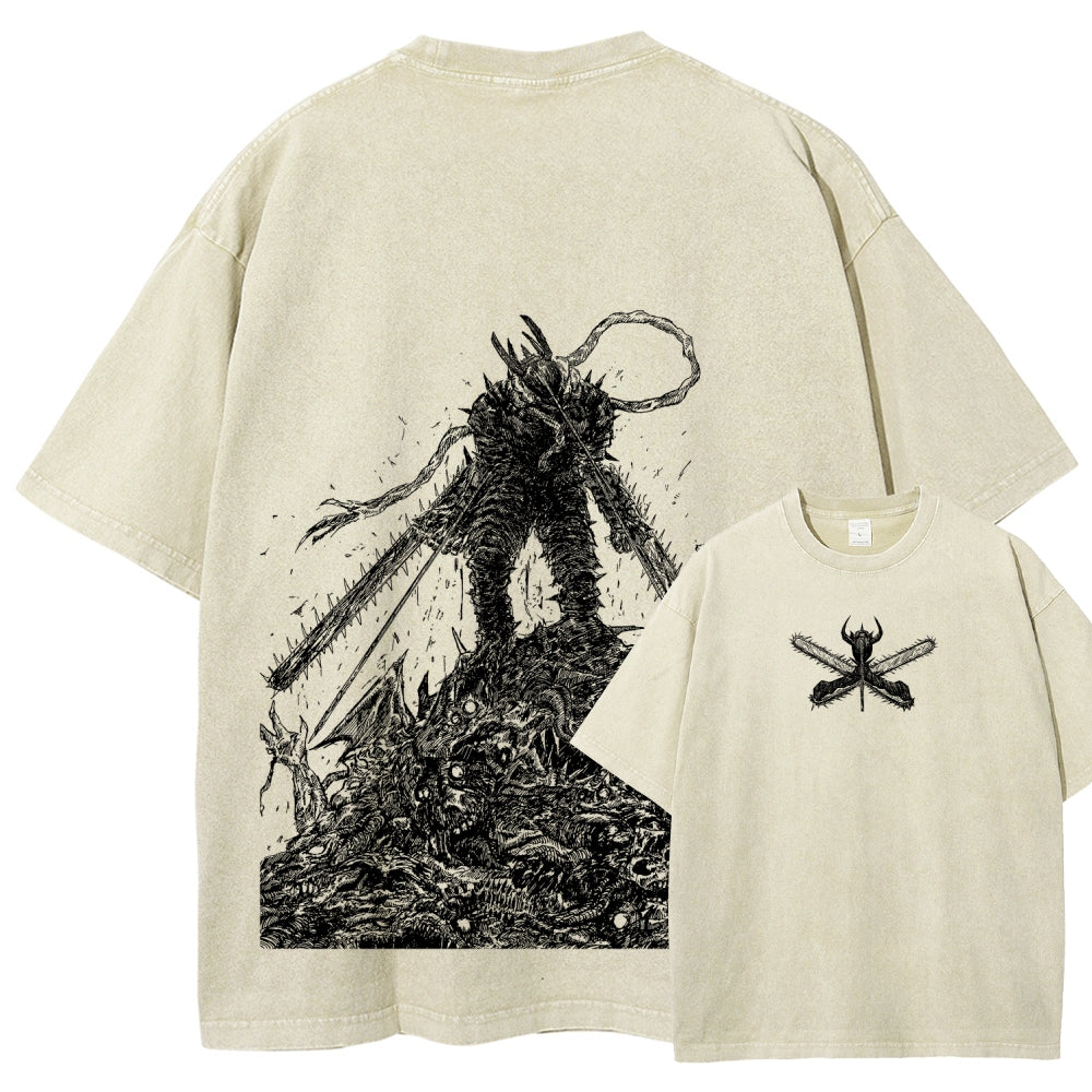 Chainsaw Man Unisex Fit Washed T-Shirt 2510003381