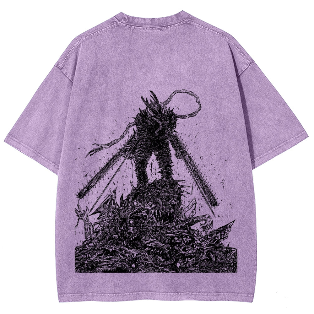 Chainsaw Man Unisex Fit Washed T-Shirt 2510003381