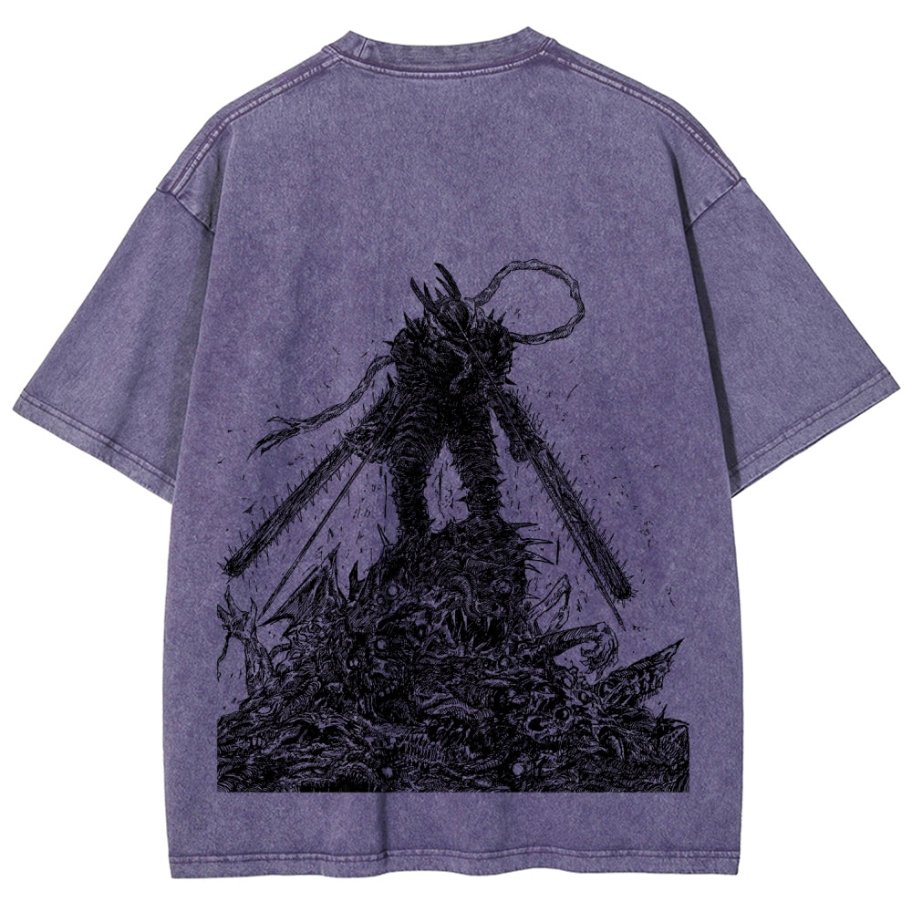 Chainsaw Man Unisex Fit Washed T-Shirt 2510003381