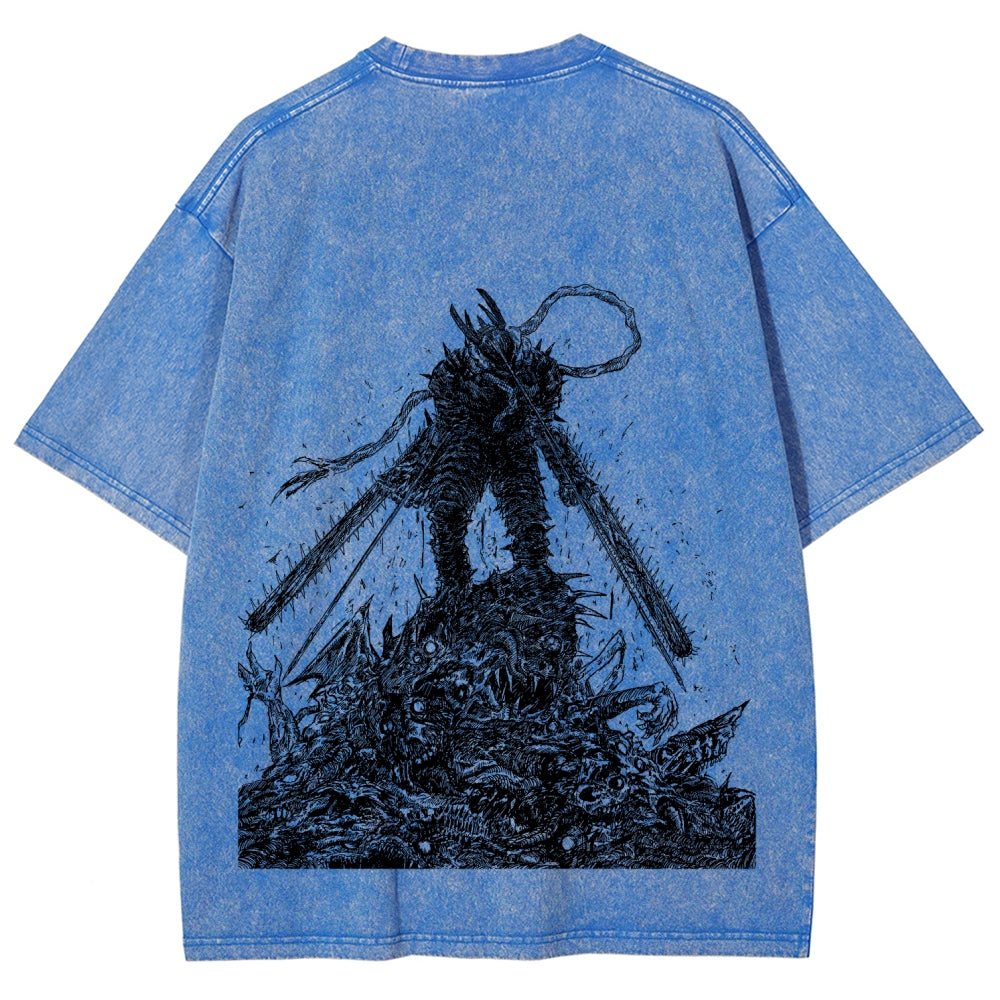 Chainsaw Man Unisex Fit Washed T-Shirt 2510003381
