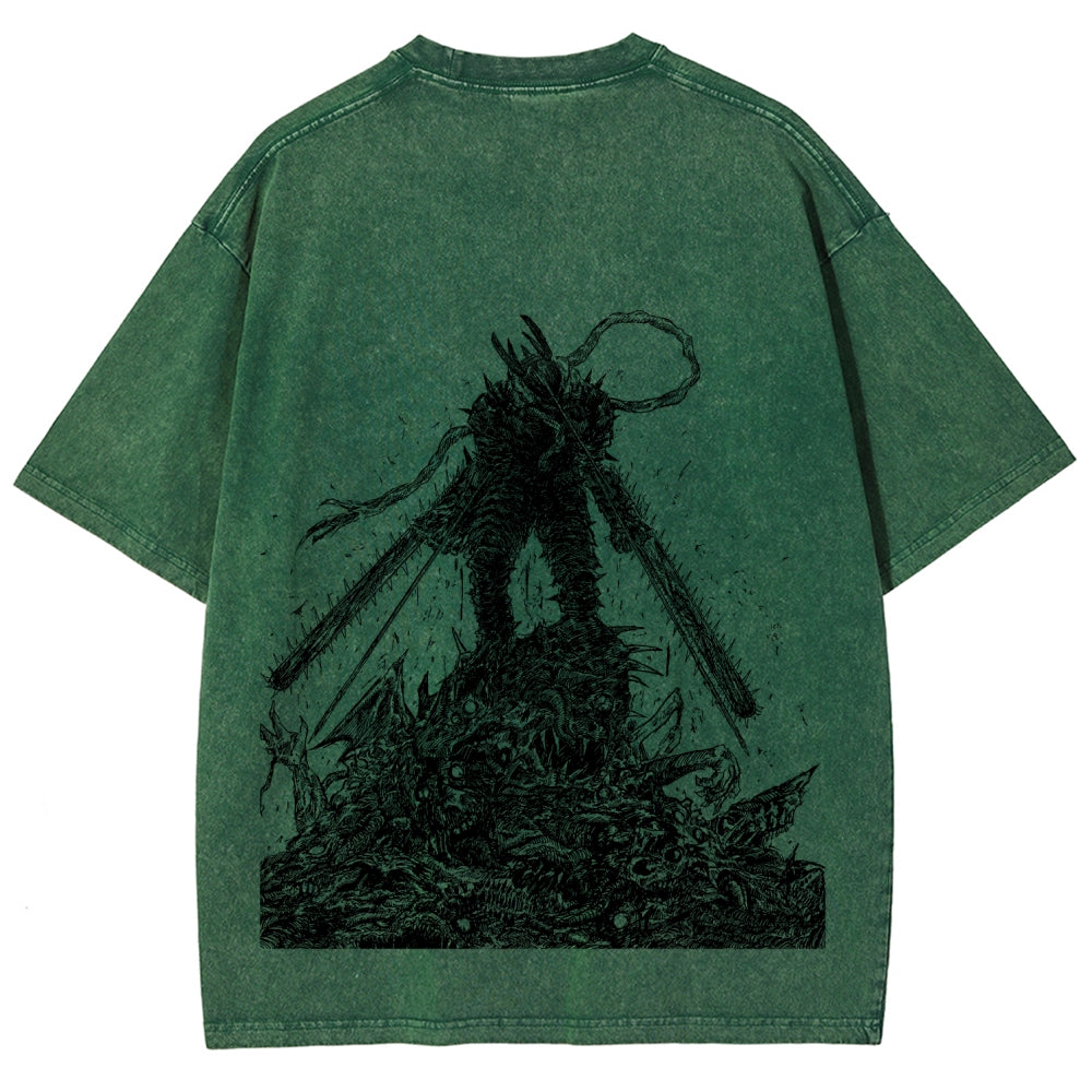 Chainsaw Man Unisex Fit Washed T-Shirt 2510003381