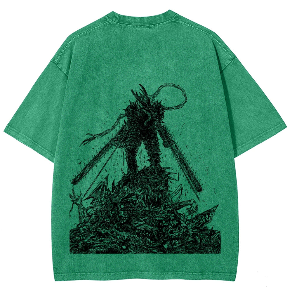 Chainsaw Man Unisex Fit Washed T-Shirt 2510003381