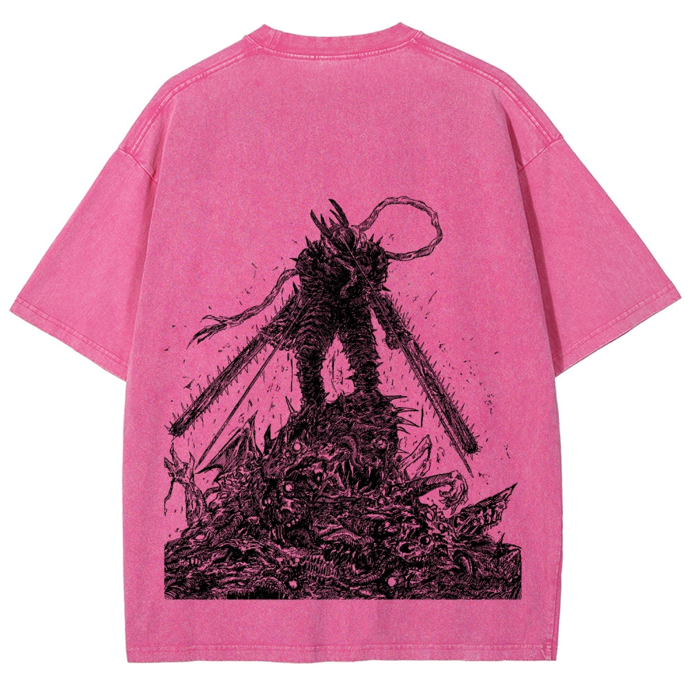 Chainsaw Man Unisex Fit Washed T-Shirt 2510003381