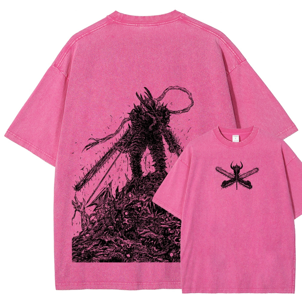 Chainsaw Man Unisex Fit Washed T-Shirt 2510003381