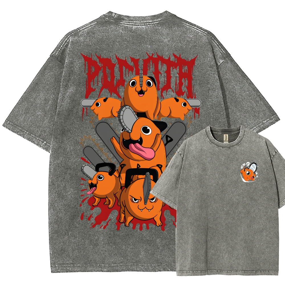 Chainsaw Man Unisex Fit Washed T-Shirt 2510003899