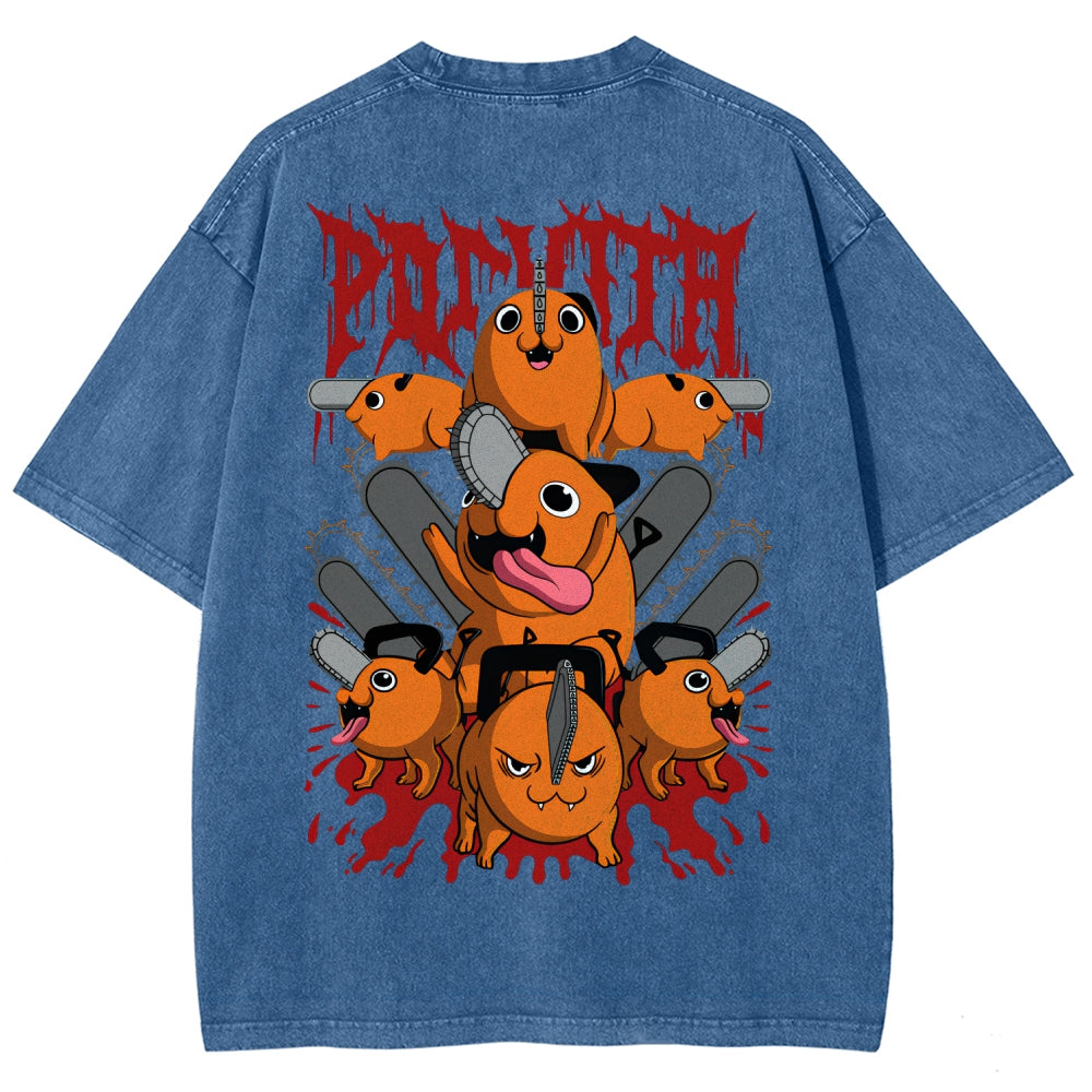 Chainsaw Man Unisex Fit Washed T-Shirt 2510003899