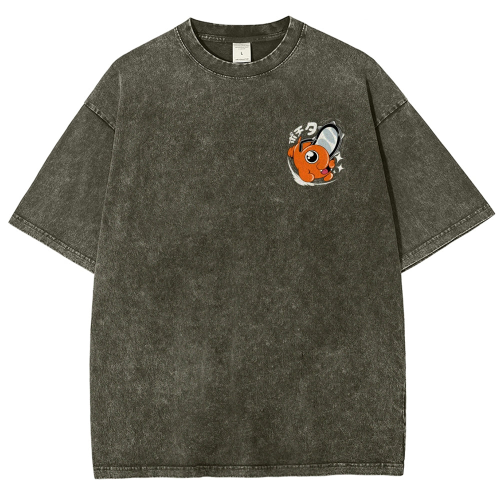 Chainsaw Man Unisex Fit Washed T-Shirt 2510003899