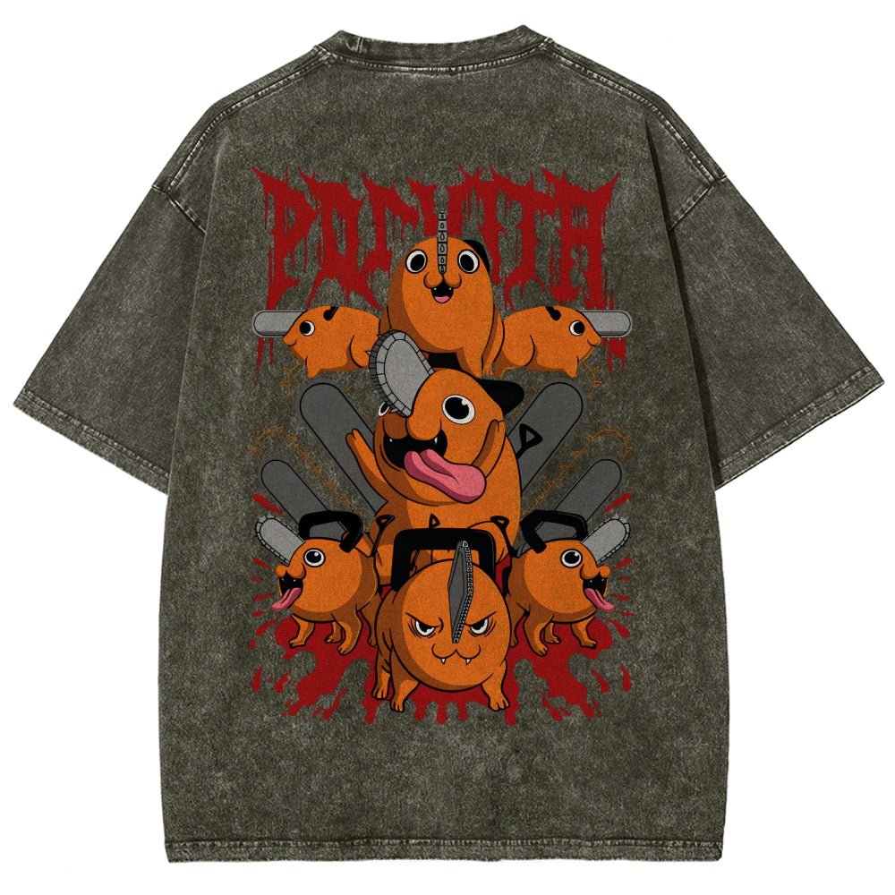 Chainsaw Man Unisex Fit Washed T-Shirt 2510003899