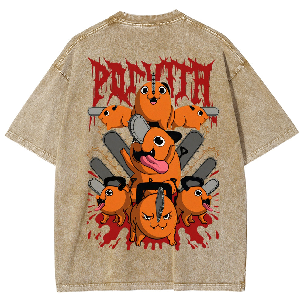 Chainsaw Man Unisex Fit Washed T-Shirt 2510003899