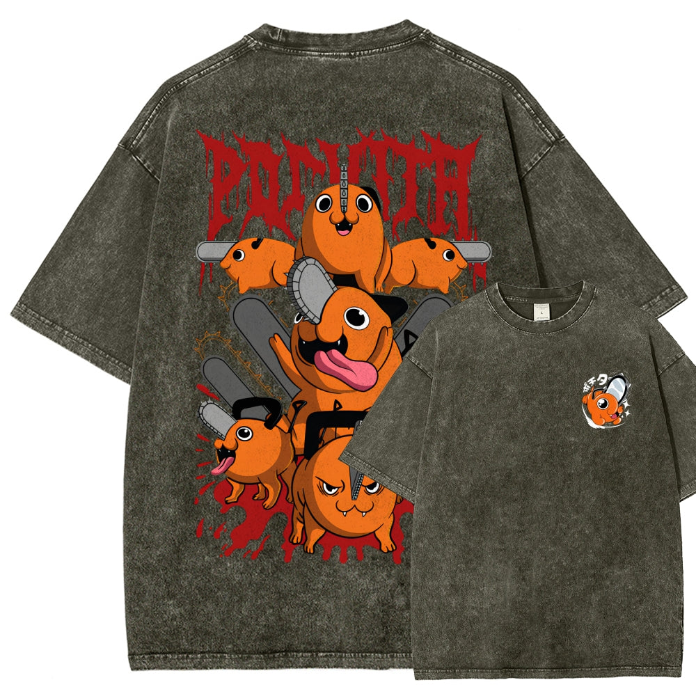 Chainsaw Man Unisex Fit Washed T-Shirt 2510003899